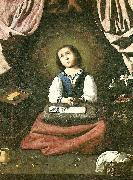 Francisco de Zurbaran the virgin as a girl, praying USA oil painting reproduction